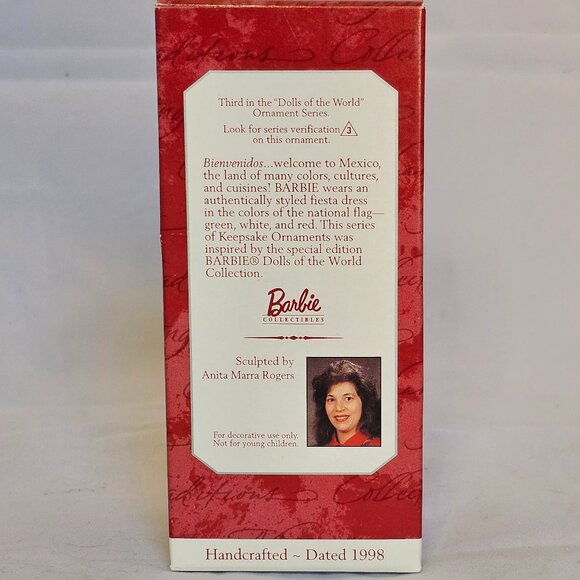 Hallmark Keepsake Mexican Barbie Dolls of the World ornament - 1998 NIB Retired - Picture 5 of 5